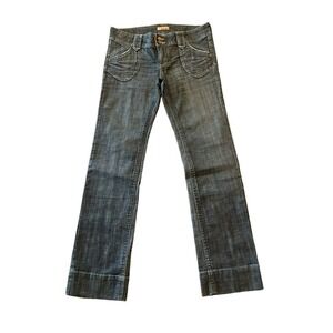 See Thru Soul Jeans Men's Size 30 Black Straight Leg Low Rise Dark Wash Cotton